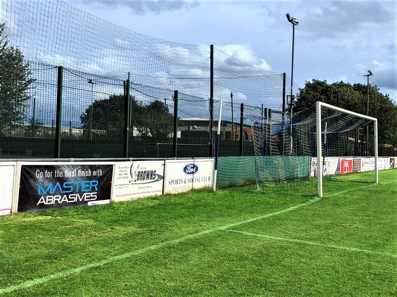 Master Abrasives' Banner at Daventry Town Football Club