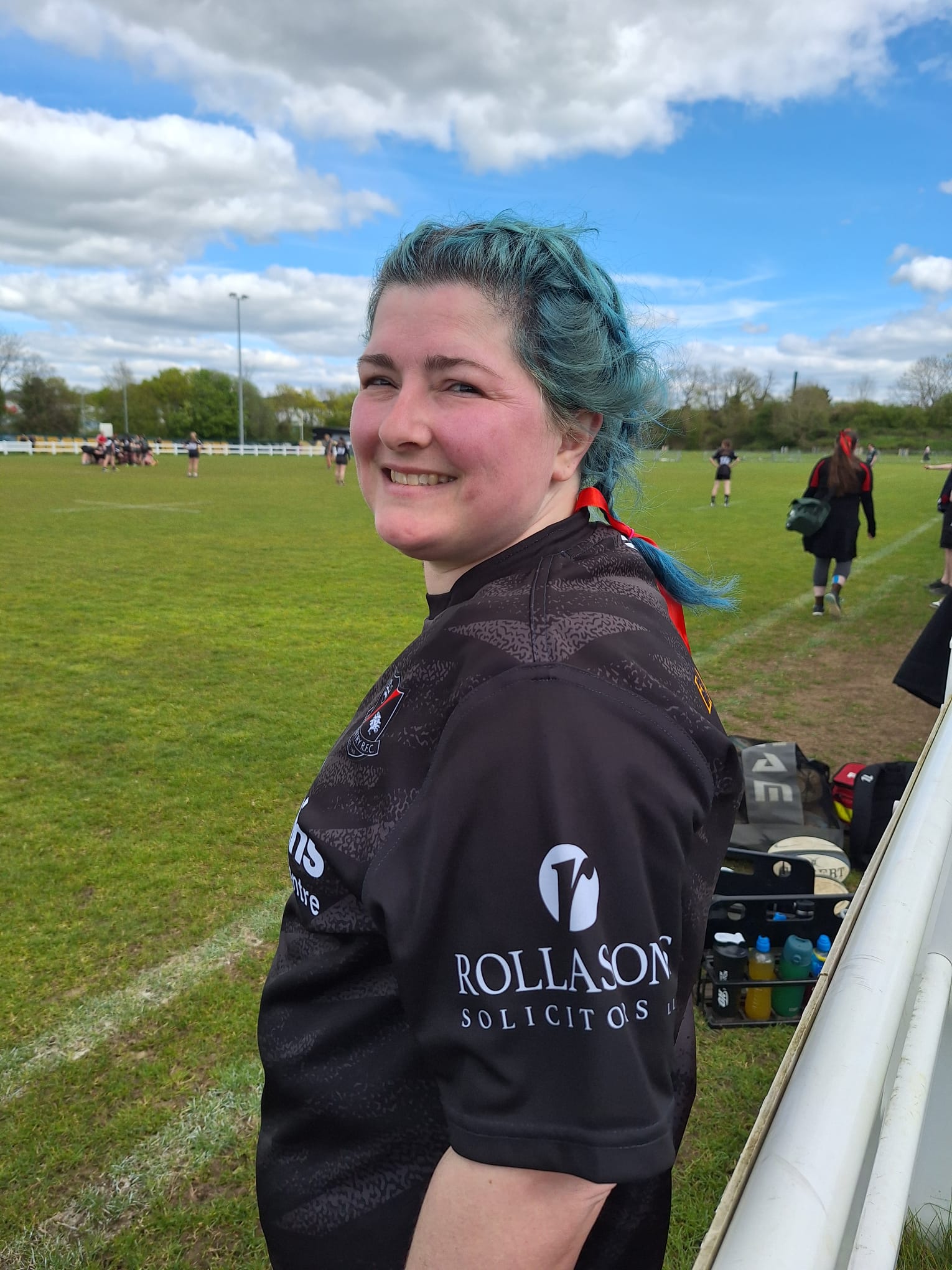 Kiri King, our employee, playing for the ladies team at Daventry Rugby Club