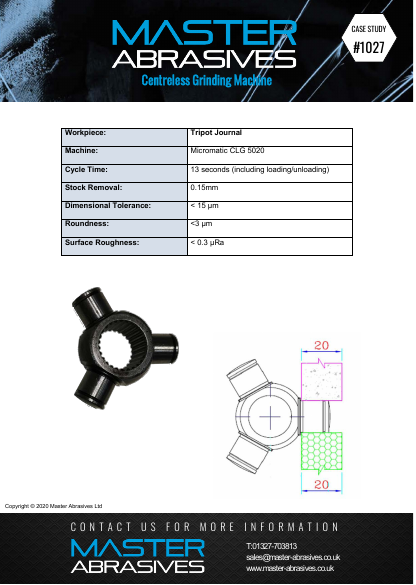 Centreless Grinding Machine - Tripot Journal - Case Study 1027