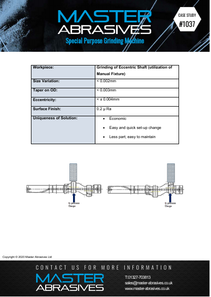 Special Purpose Grinding Machine - Eccentric Shaft - Case Study 1037 