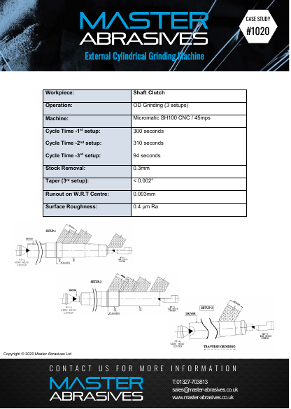 Master Case Study 1020 (External Cylindrical Grinding Machine - Shaft Clutch) 