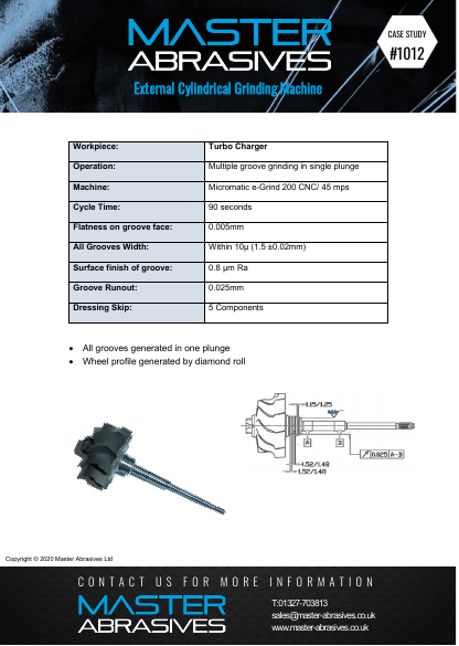 Master Case Study 1012 (External Cylindrical Grinding Machine - Turbo Charger)