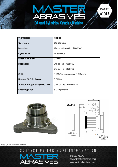 Master Case Study 1013 (External Cylindrical Grinding Machine - Flange)