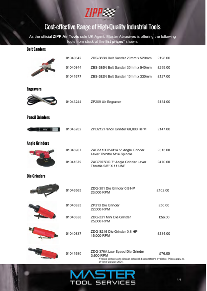 ZIPP Air Tool flyer -January 2024